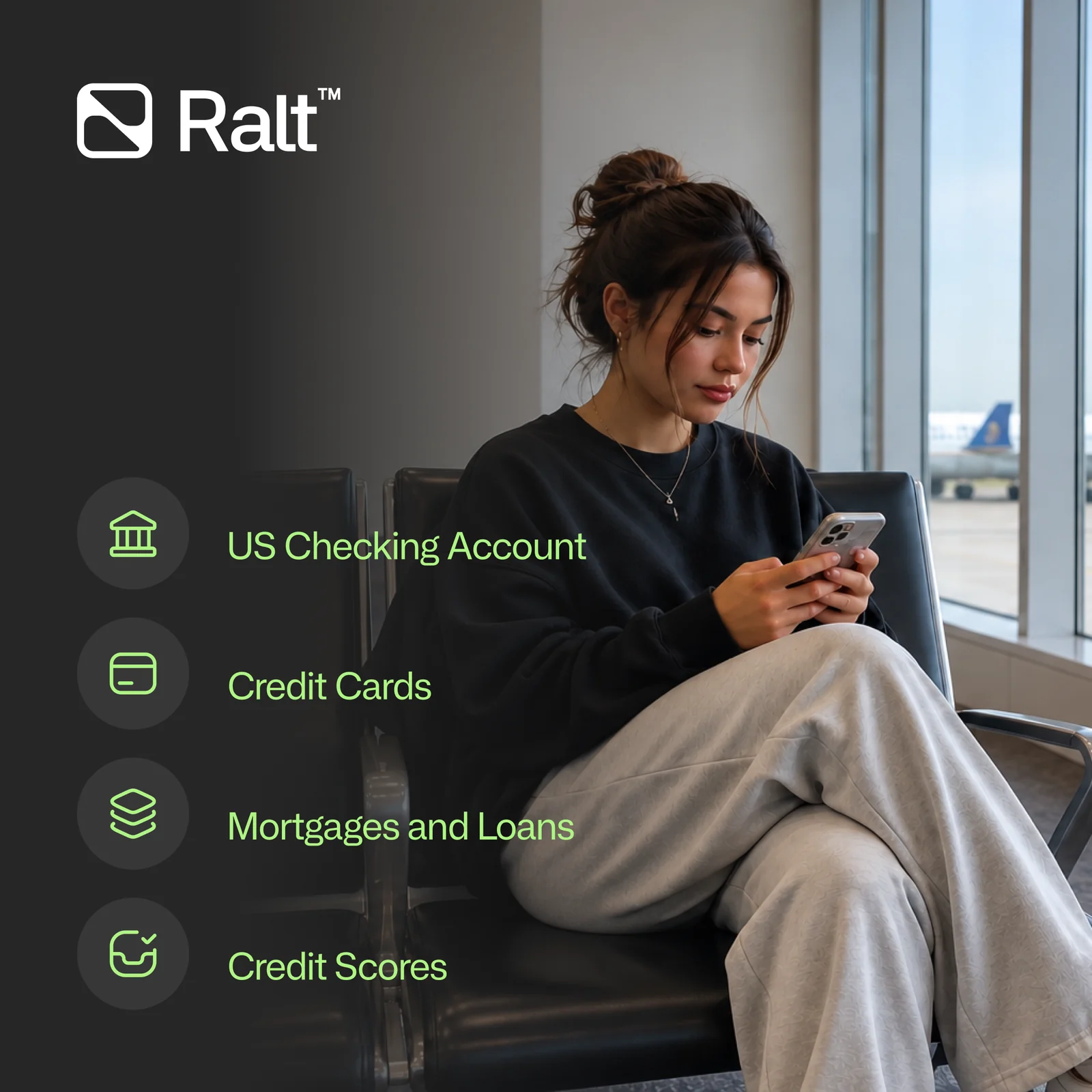 Ralt social post listing checking, cards, mortgages and credit
